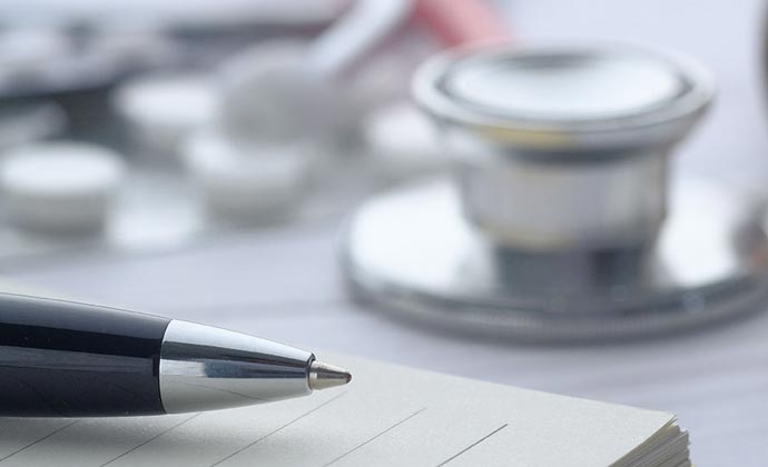 Medications on a table